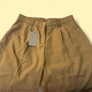 Tan Pleated Trousers